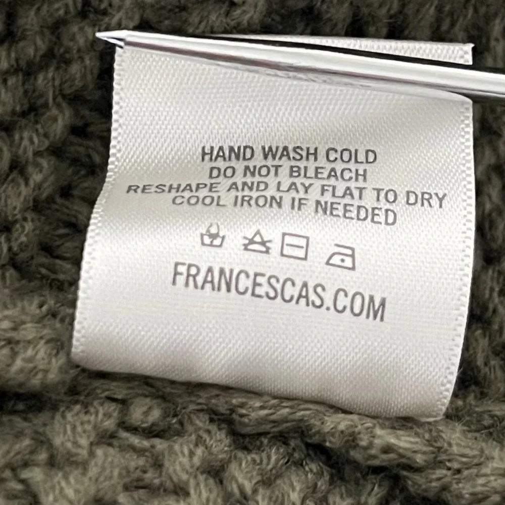 Harper Sweater‎ Cardigan Womens Large Olive Green Open Front Relaxed Francesca - Picture 9 of 12